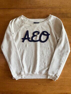 American Eagle felt initials sweatshirt M